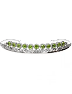 Clearance Diadema Novia Plata Peridotos Complementos | Para Ella