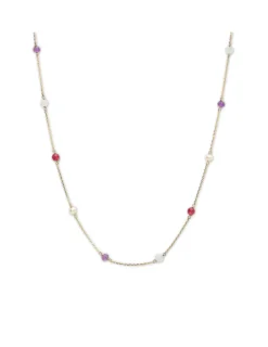 Clearance Gargantilla Oro Amarillo, Perla, Amatista, Aguamarina Y Jade Gargantillas | Para Ella