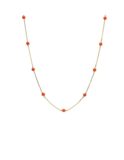 Best Gargantilla Oro Amarillo Y Coral Gargantillas | Para Ella