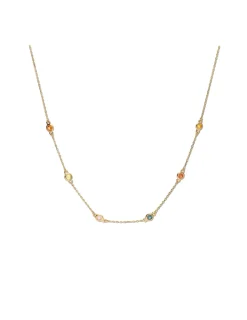 Hot Gargantilla Oro Amarillo Y Zafiros Color Gargantillas | Para Ella