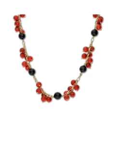 Discount Gargantilla Oro Amarillo, Ónix Y Coral Esponja Piezas Únicas | Collares Y Gargantillas