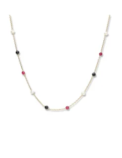 New Gargantilla Oro Amarillo, Perla, Espinela Y Jade Gargantillas | Para Ella