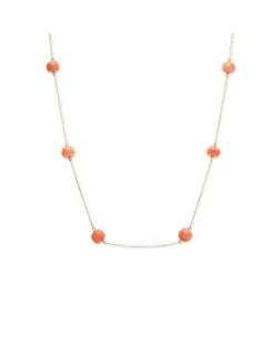 Online Gargantilla Oro Amarillo Y Coral Para Ella | Collares Y Gargantillas
