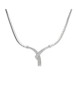 Fashion Gargantilla Oro Blanco Y Diamantes Para Ella | Piezas Únicas