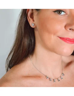 Online Gargantilla Oro Blanco Y Aguamarinas Para Ella | Collares Y Gargantillas