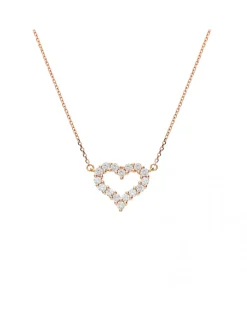 Online Gargantilla Oro Rosa Corazón Para Ella | Collares Y Gargantillas
