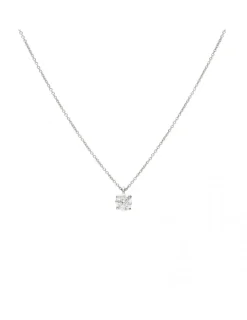 New Gargantilla Platino Con Diamante Platino | Para Ella