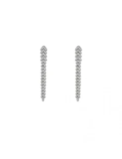 Sale Pendiente Oro Blanco Y Diamantes Para Ella | Pendientes