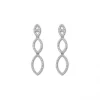 Outlet Pendiente Oro Blanco Y Diamantes Para Ella | Pendientes