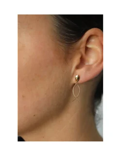 Fashion Pendientes Oro Amarillo Pendientes | Para Ella