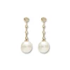 Outlet Pendientes Oro Amarillo, Diamantes Y Perla Australiana Para Ella | Pendientes