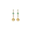 Clearance Pendientes Oro Amarillo, Esmeralda, Diamante Y Citrino Pendientes | Para Ella