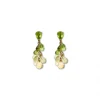 Online Pendientes Oro Amarillo, Peridotos Y Cuarzo Lemon Pendientes | Para Ella