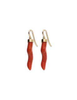 Best Pendientes Oro Amarillo Y Coral Para Ella | Pendientes