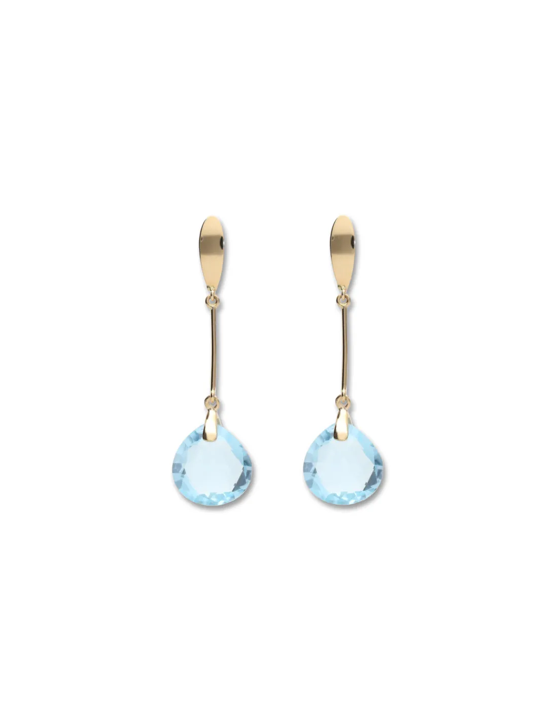 Discount Pendientes Oro Amarillo Y Topacio Para Ella | Pendientes