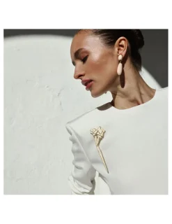 Outlet Pendientes Oro Amarillo Y Coral Piel de Ángel Para Ella | Pendientes