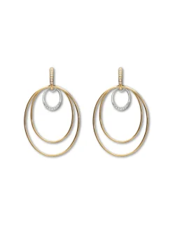 New Pendientes Oro Amarillo-Blanco Y Diamantes Para Ella | Pendientes