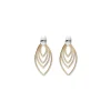 Outlet Pendientes Oro Amarillo-Blanco Para Ella | Pendientes