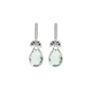 Clearance Pendientes Oro Blanco, Amatista Y Diamantes Para Ella | Pendientes