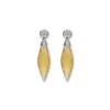 Discount Pendientes Oro Blanco, Citrino Y Diamantes Para Ella | Pendientes