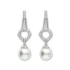 Discount Pendientes Oro Blanco, Diamantes Y Perla Australiana Para Ella | Pendientes