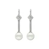 Clearance Pendientes Oro Blanco, Diamantes Y Perla Australiana Para Ella | Pendientes