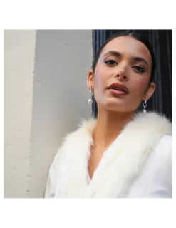 Discount Pendientes Oro Blanco, Diamantes Y Perla Australiana Para Ella | Pendientes