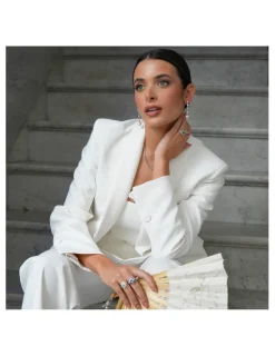 Online Pendientes Oro Blanco, Diamantes Y Perla Para Ella | Pendientes