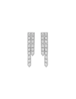 Fashion Pendientes Oro Blanco Y Diamantes Para Ella | Pendientes