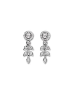 Discount Pendientes Oro Blanco Y Diamantes Para Ella | Pendientes