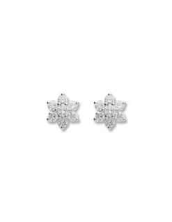 Sale Pendientes Oro Blanco Y Diamantes Para Ella | Pendientes