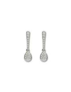 Discount Pendientes Oro Blanco Y Diamantes Para Ella | Pendientes