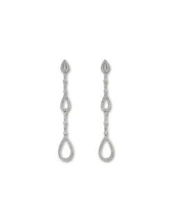 Sale Pendientes Oro Blanco Y Diamantes Para Ella | Pendientes