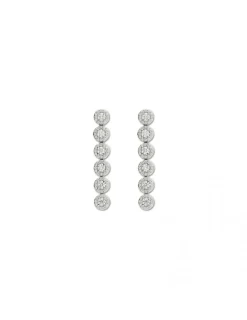 Sale Pendientes Oro Blanco Y Diamantes Para Ella | Pendientes