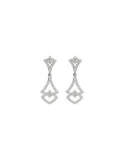 Fashion Pendientes Oro Blanco Y Diamantes Para Ella | Pendientes