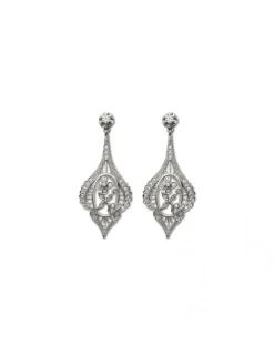 Outlet Pendientes Oro Blanco Y Diamantes Para Ella | Pendientes