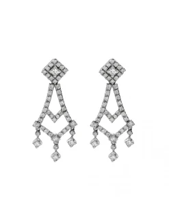 Clearance Pendientes Oro Blanco Y Diamantes Para Ella | Pendientes