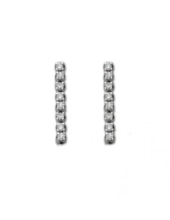 Sale Pendientes Oro Blanco Y Diamantes Para Ella | Pendientes