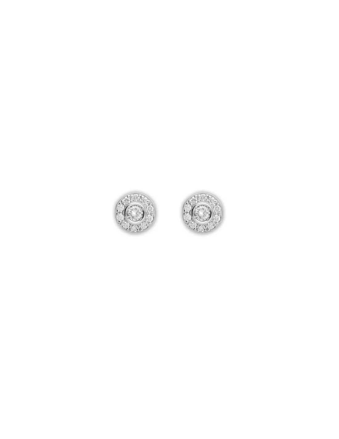 Sale Pendientes Oro Blanco Y Diamantes Para Ella | Pendientes