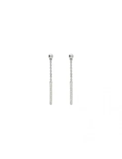 Hot Pendientes Oro Blanco Y Diamantes Para Ella | Pendientes