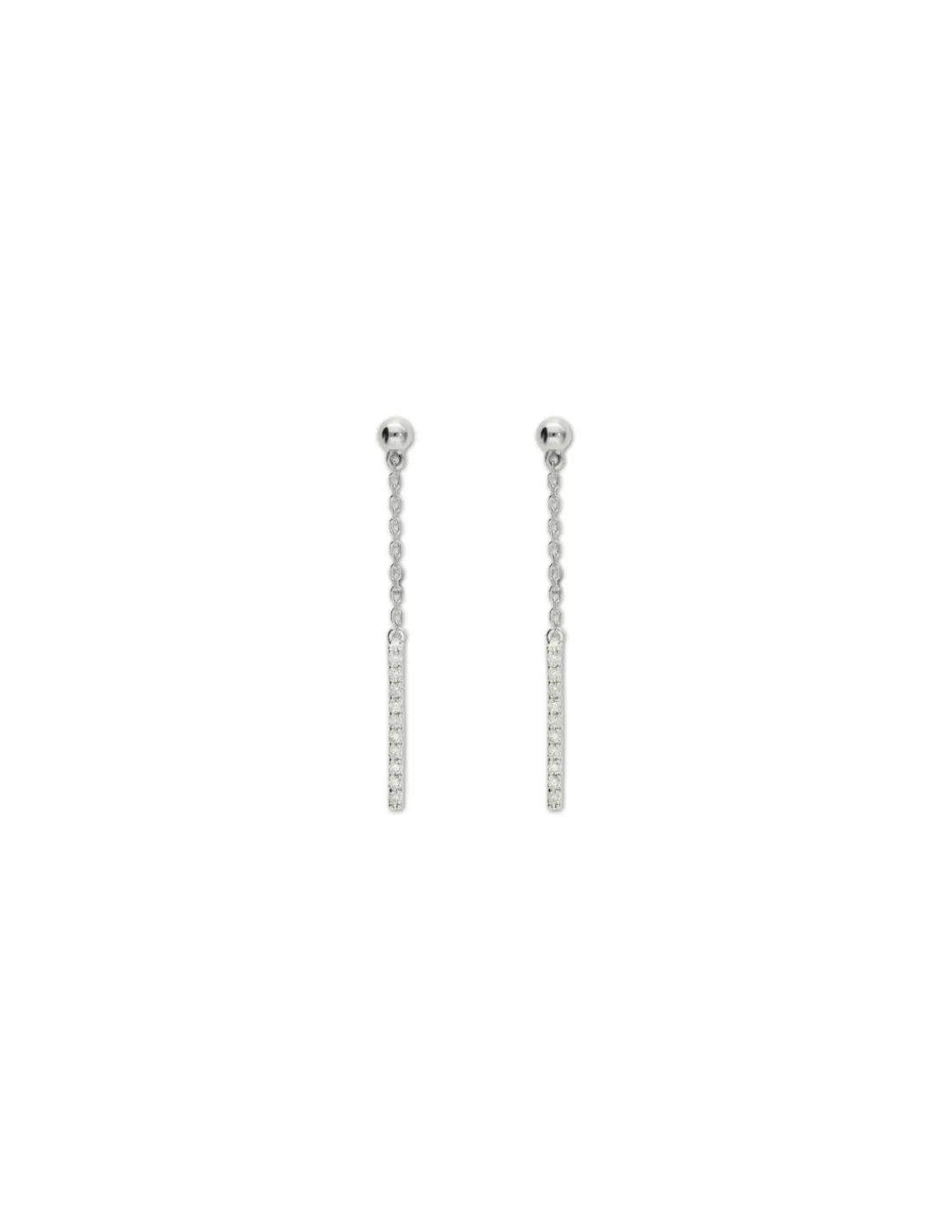 Hot Pendientes Oro Blanco Y Diamantes Para Ella | Pendientes