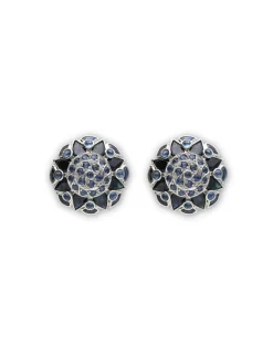 New Pendientes Oro Blanco Y Zafiros Piezas Únicas | Para Ella