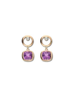 Discount Pendientes Oro Rosa Y Plata Piedras Para Ella | Pendientes