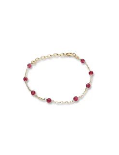 Clearance Pulsera Oro Amarillo Y Jade Para Ella | Pulseras