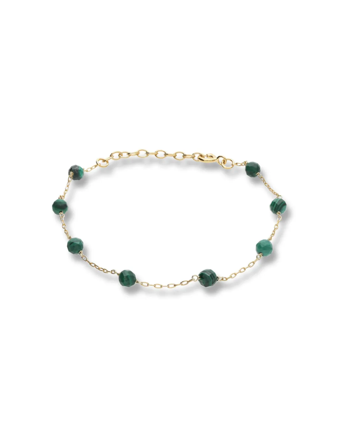 Clearance Pulsera Oro Amarillo Y Malaquita Para Ella | Pulseras