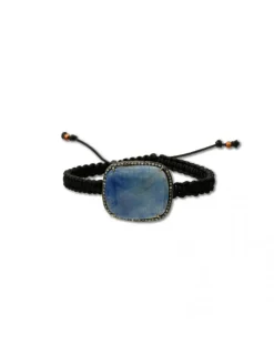 Sale Pulsera Plata Chapada, Zafiro Y Diamantes Para Ella | Pulseras