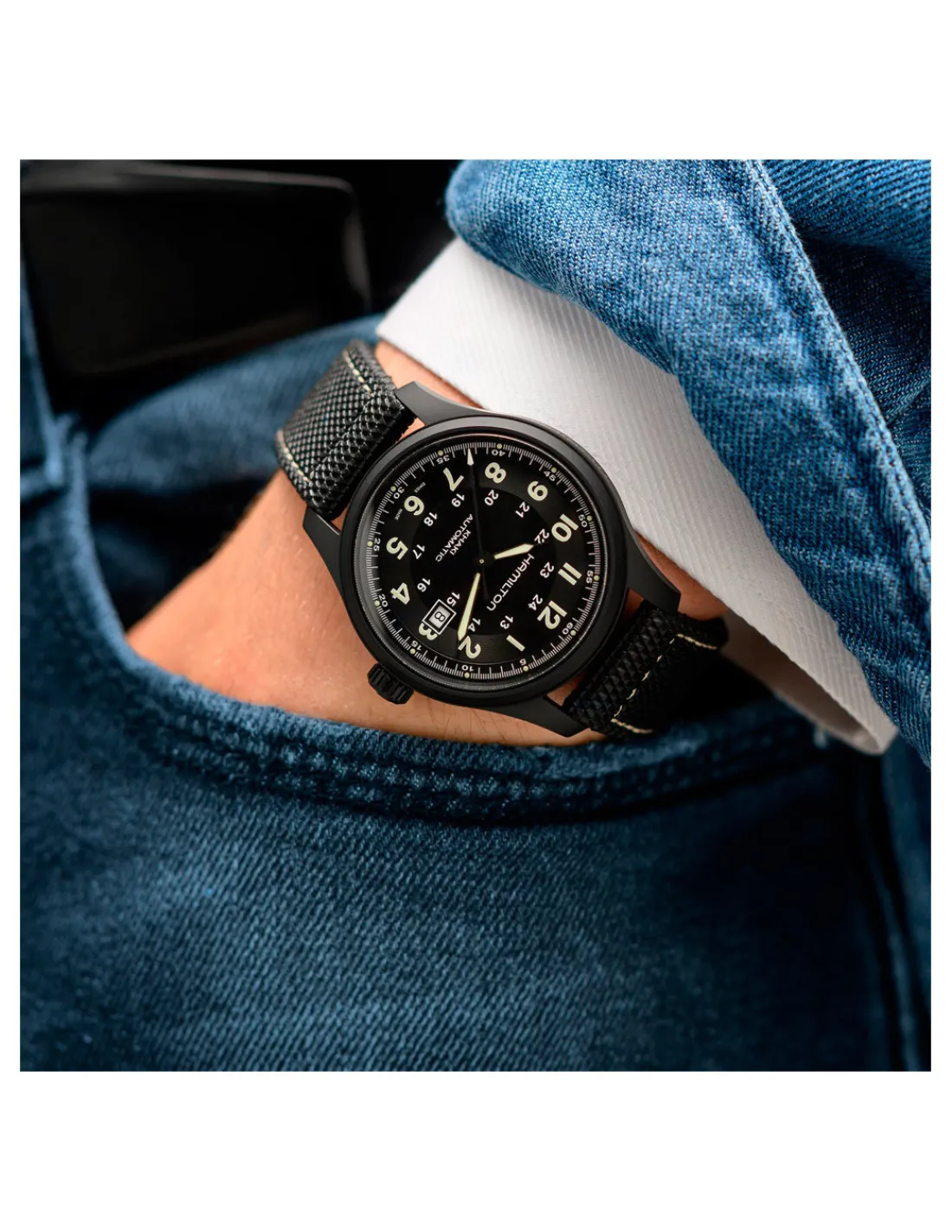 Clearance Reloj Khaki Field Titanium Auto H70575733 Para Él