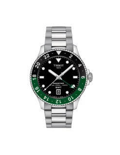 Outlet Reloj Seastar 1000 Quartz GMT T120.852.11.051.00 Para Él