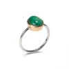 Outlet Sortija Plata y Oro Esmeralda Para Ella | Anillos